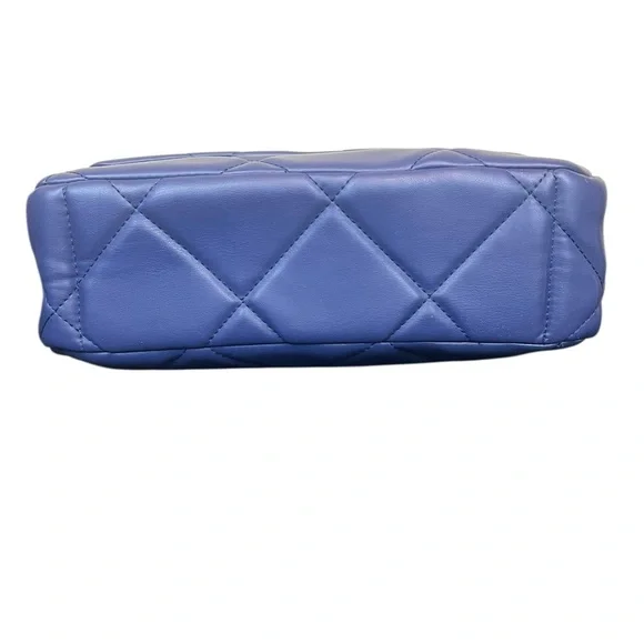 Badgley Mischka Blue Quilted Chain Shoulder Bag NWT Vegan Leather Shoulder Bags